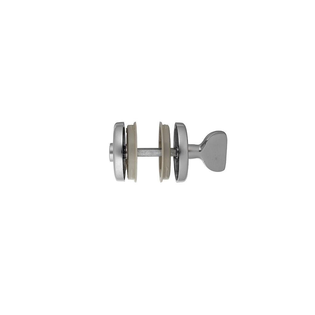 Art.6285   Juego Pomo y Bocallave para Baño 48 mm bronce cromo satinado