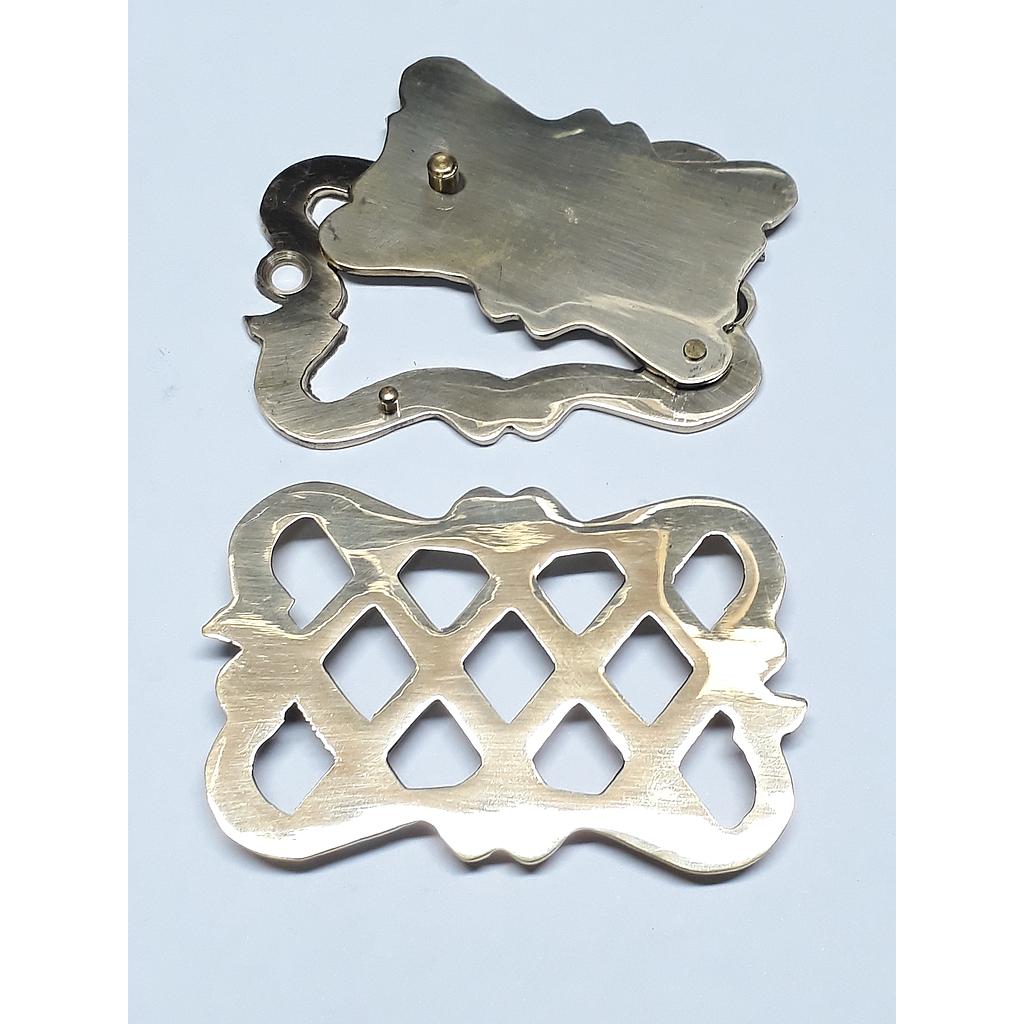 Art.1085/1086-1 Mirador rejilla con tapa bronce pulido