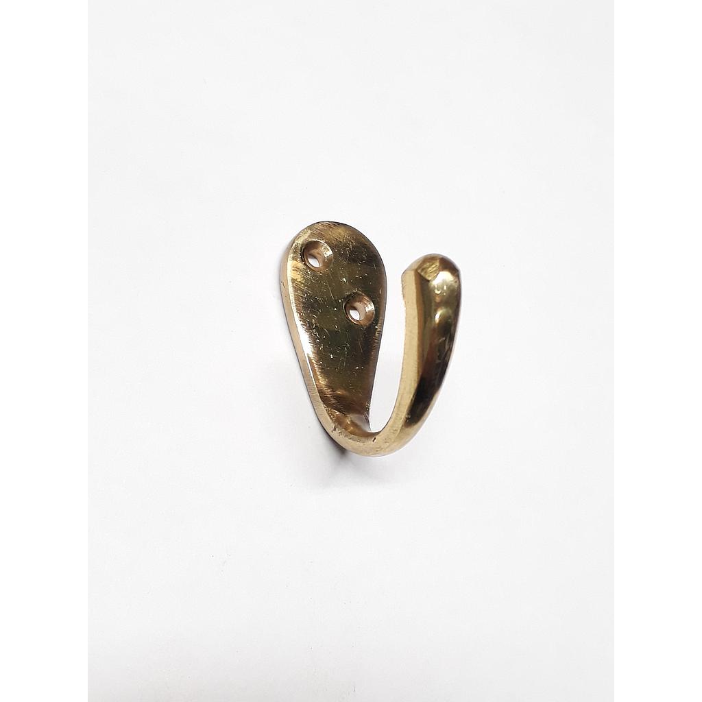 Art.1659/6735 Percha simple bronce pulido