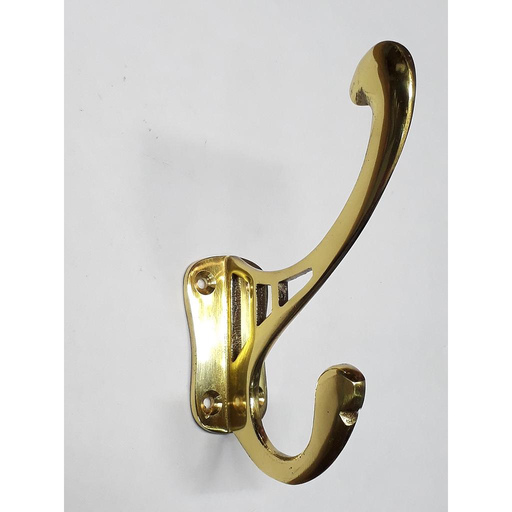 Art.7456 Percha doble estilo bronce pulido