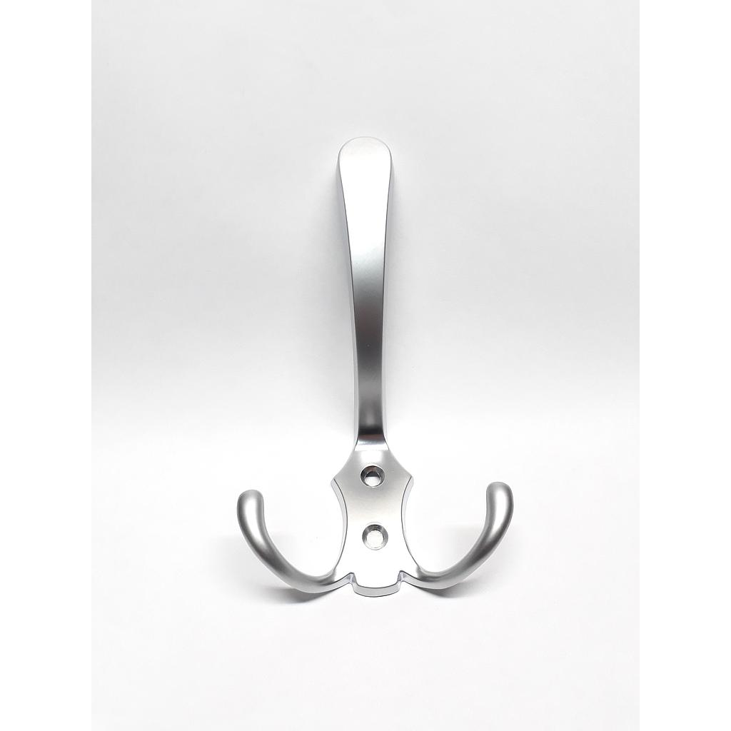 Art.4170-01 Percha doble lisa cromo mate