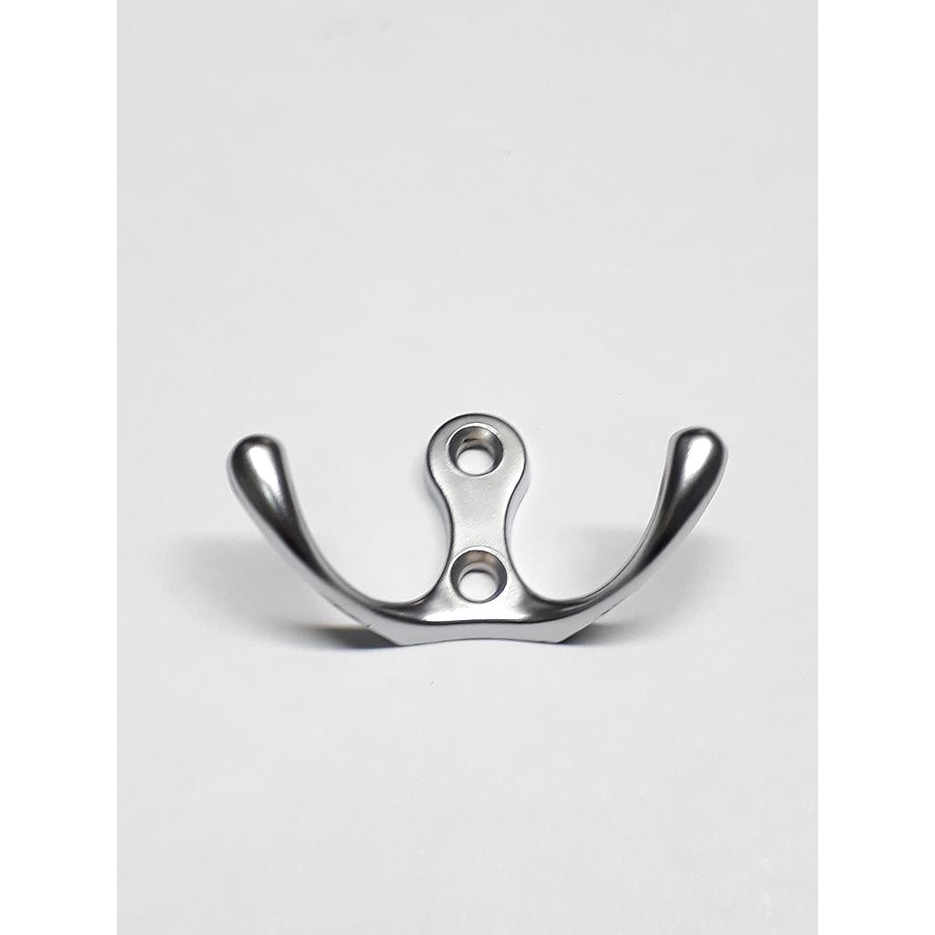 Art.4174-1 Percha mini doble lisa cromo mate