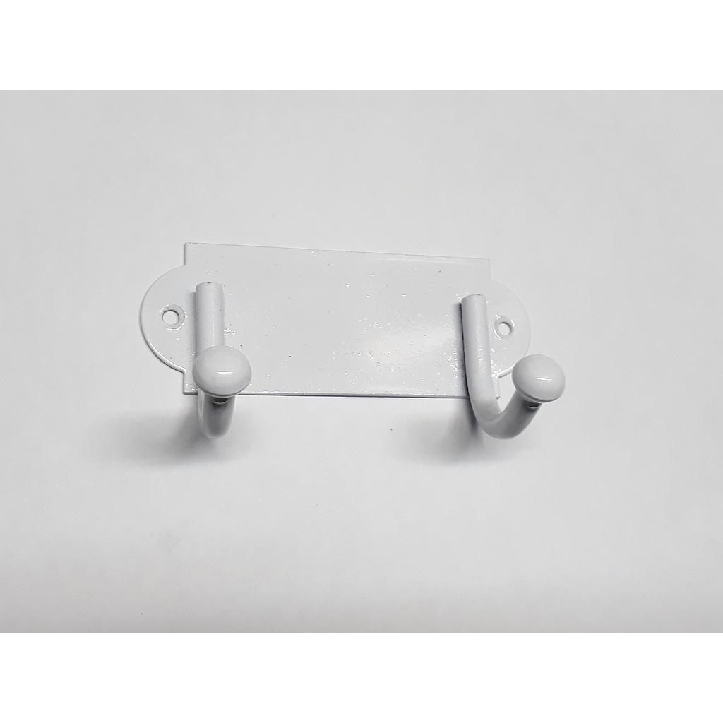 Art.7544 Percha doble horizontal blanca