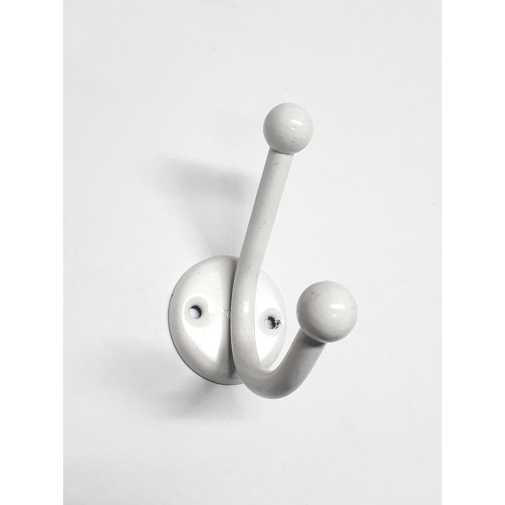 Art.1947/5771-02 Percha bola doble blanca