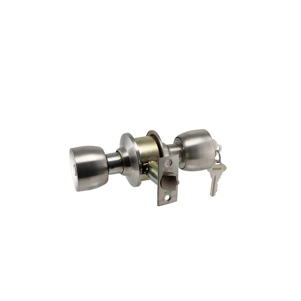 Art.3158/6876-1 Cerradura TUL Pomo boton y llave acero