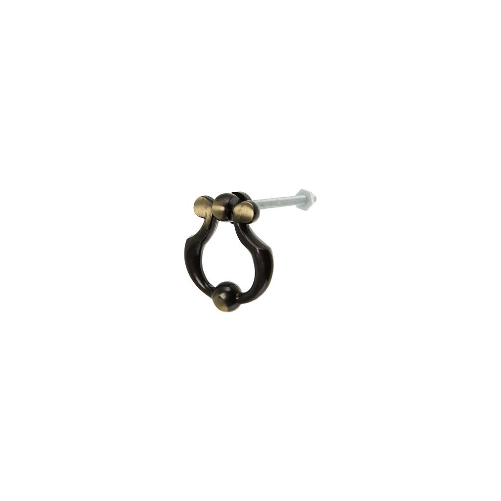 Art.6168 Tirador vocable florentino y pulido laca bronce