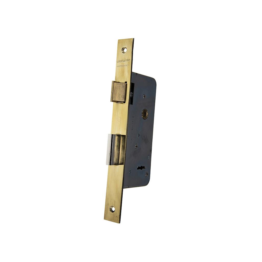 Art.2747/6916-01   Cerradura pasador rectang doble paleta frente bronce