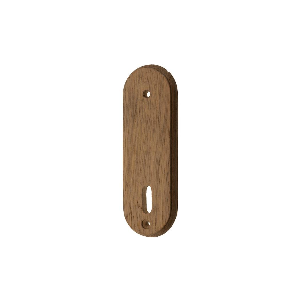 Art.5697 Plaqueta con y sin boca madera natural