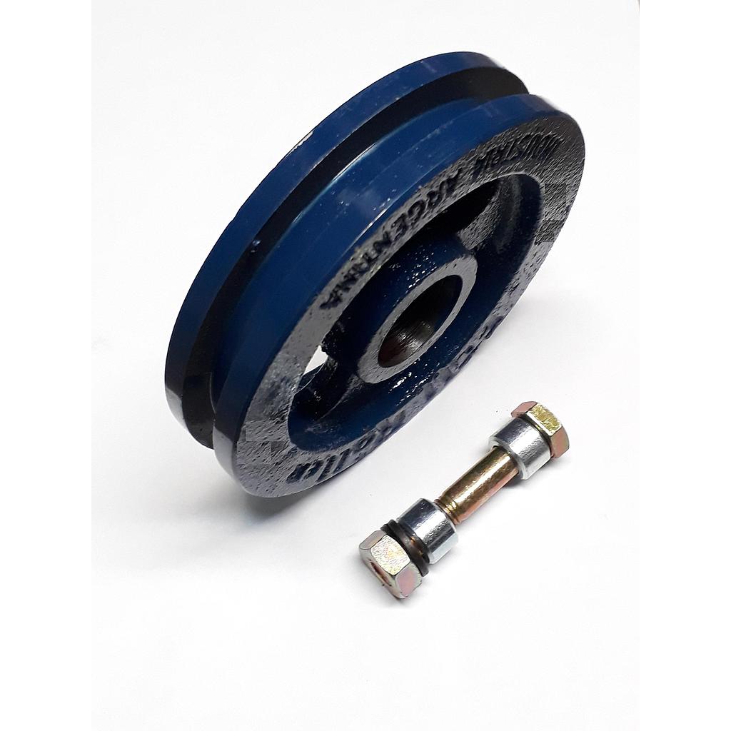 Art.1245/6634-05 Rueda 150 mm 1 ruleman canal cuadrado con rosca