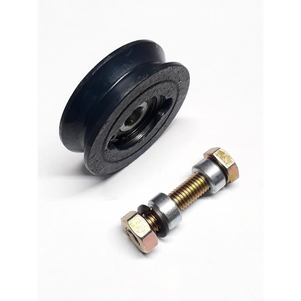 Art.1245/6633-001 Rueda 50 mm 1 ruleman canal V con rosca