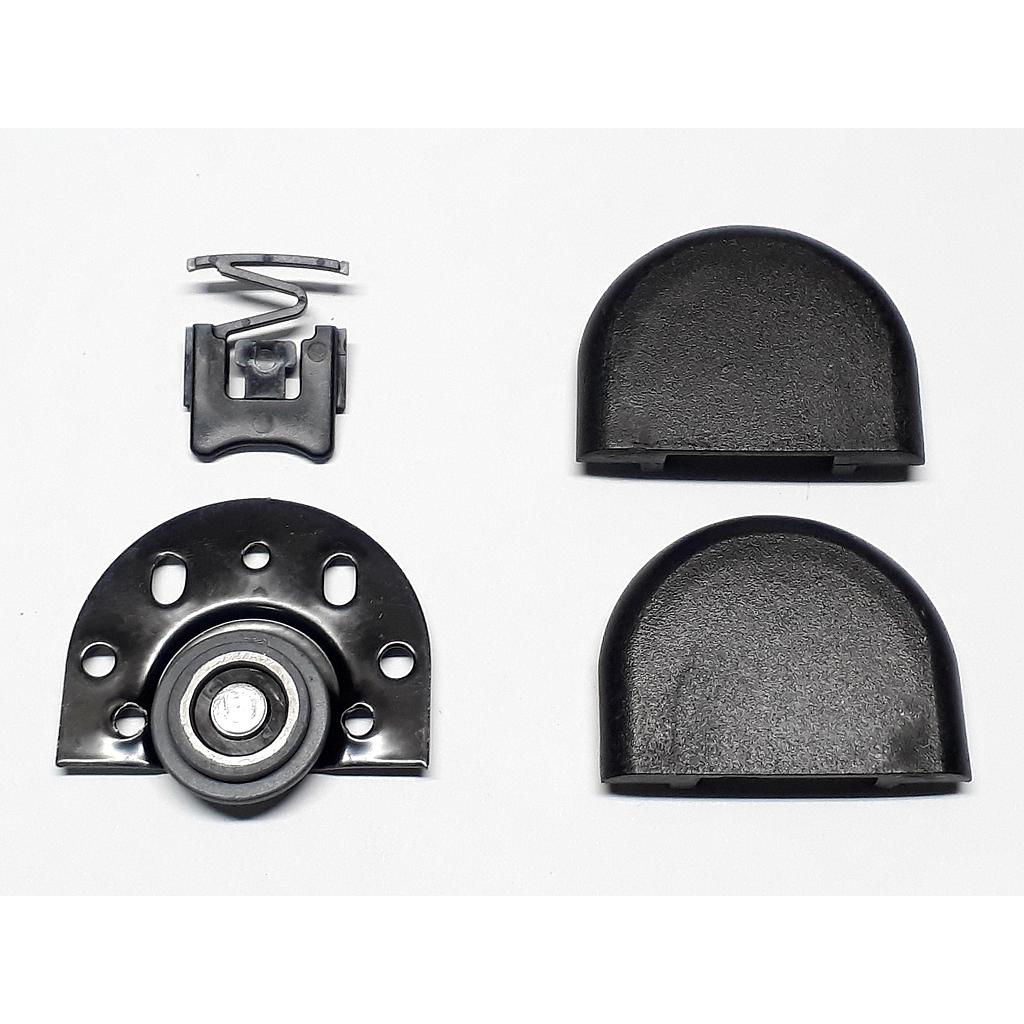Art.7221-01 Set AL-1535 para vidrio para dos hojas con ruleman nylon