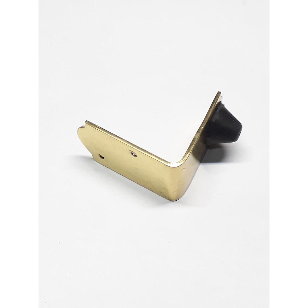 Art.1143/4401 Tope para cortina bronce pulido con goma
