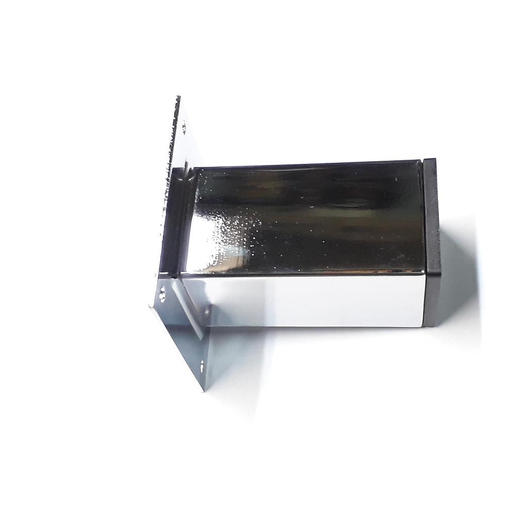 Art.7351 Pata 100x50x50 mm cuadrada con base cromo