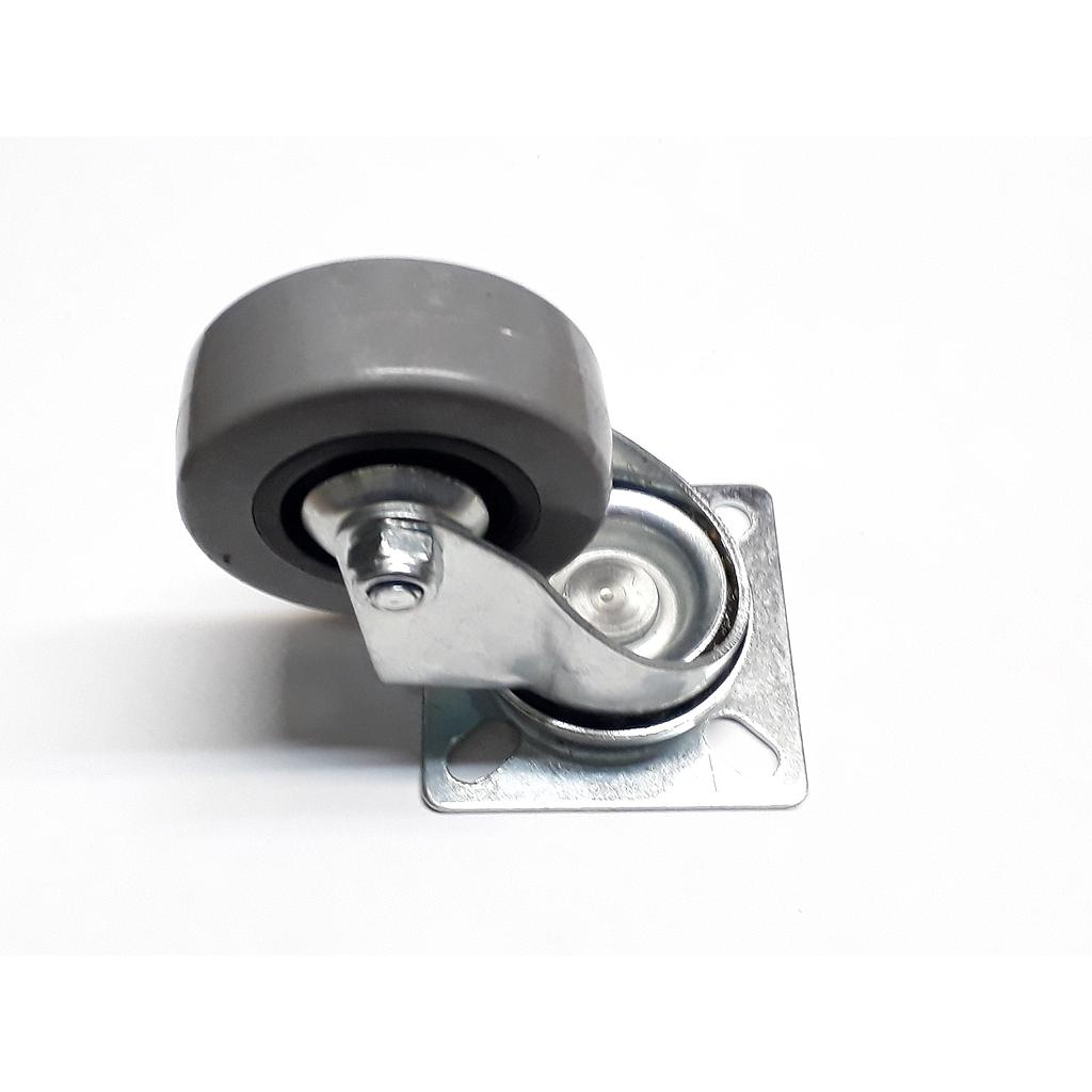 Art.7373/8635-01 Rueda 50 mm con base sin freno goma