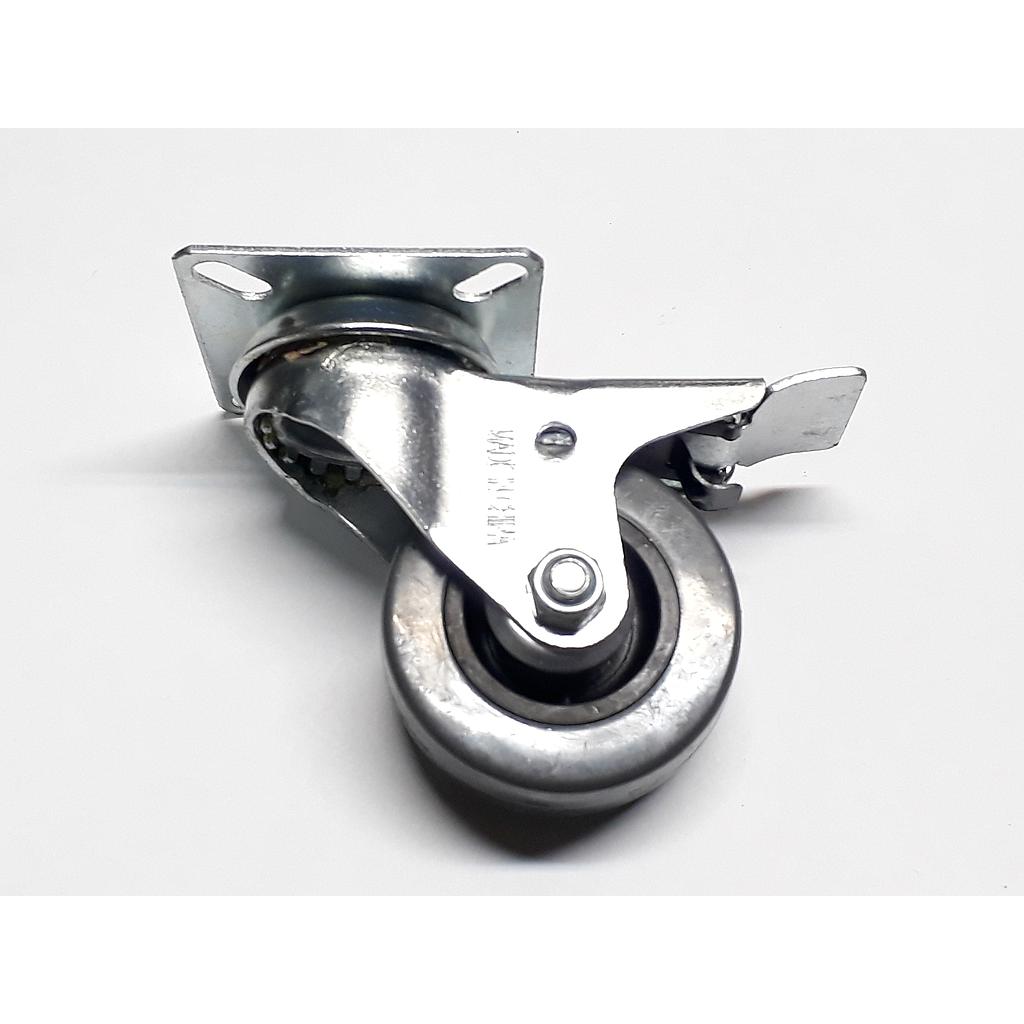 Art.7373/8635-04 Rueda 50 mm con base con freno goma