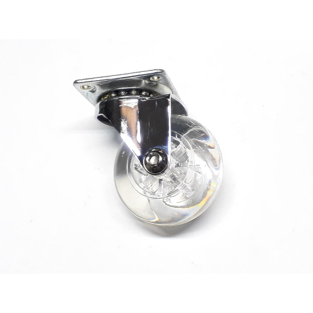 Art.7373/8812-01 Rueda 50 mm T/Roller con base sin freno goma