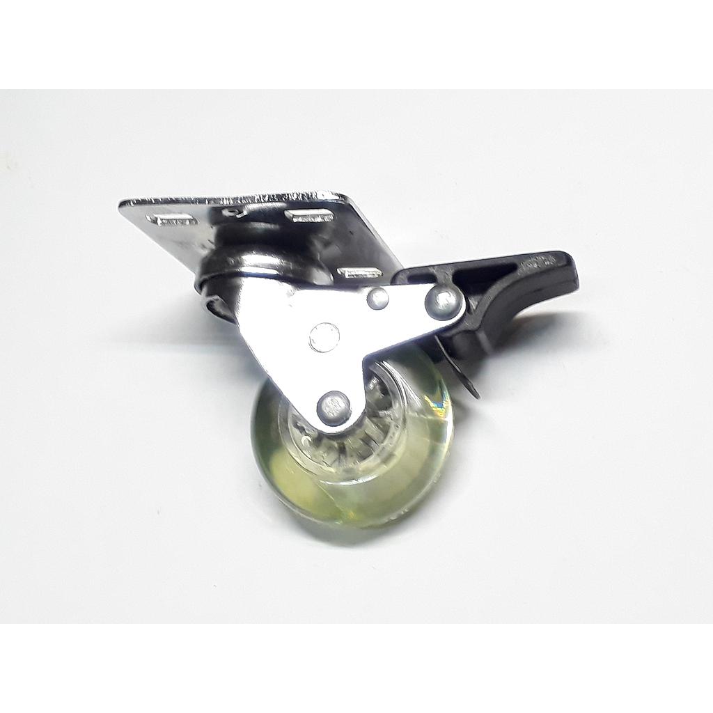 Art.7373/8812-02 Rueda 50 mm T/Roller con base con freno goma