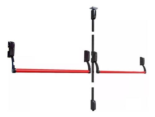 Art.4091/8640-02 Antipanico doble sin manija rojo y negro 