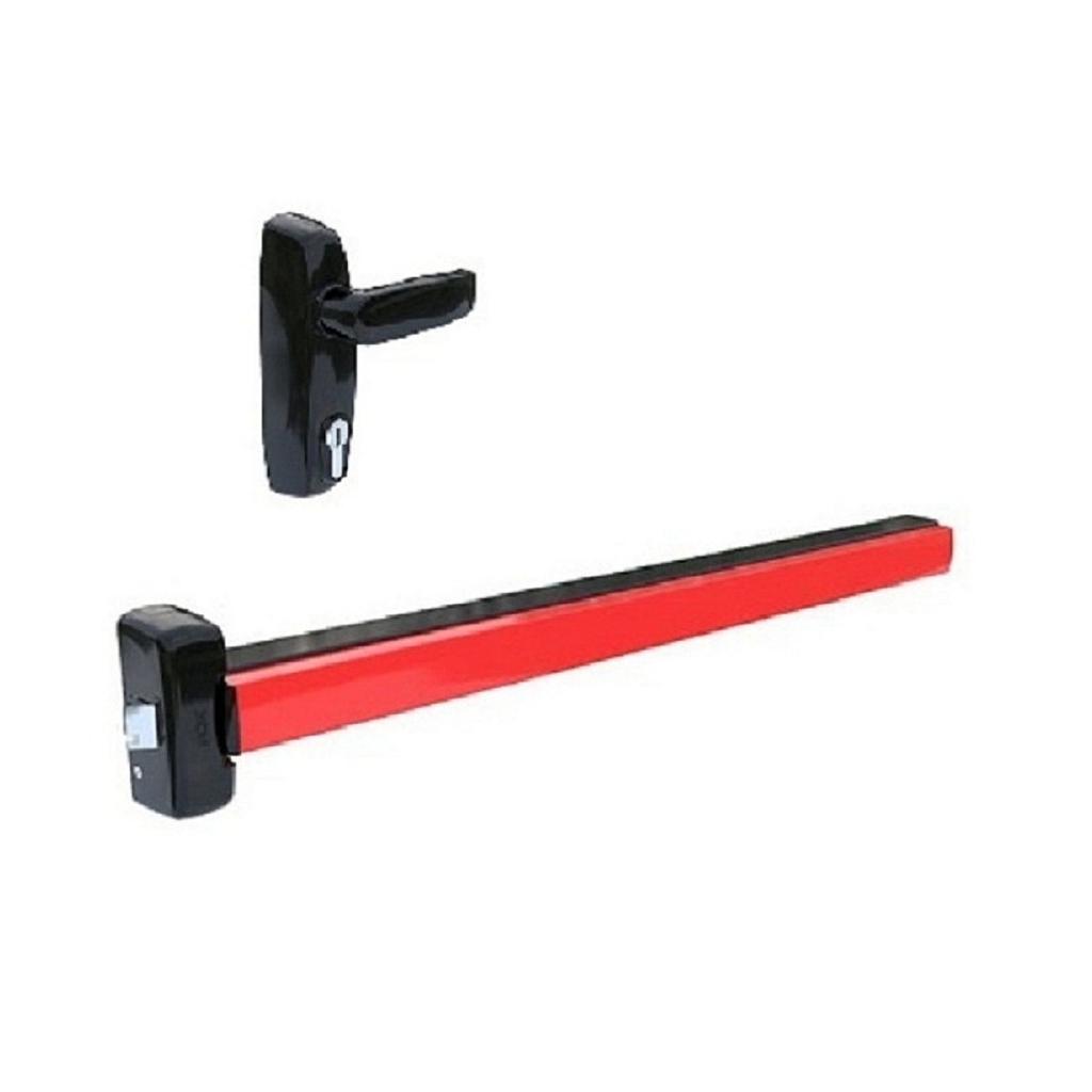 Art.4091-01 Antipanico touch simple con manija y cilindro yale rojo y negro