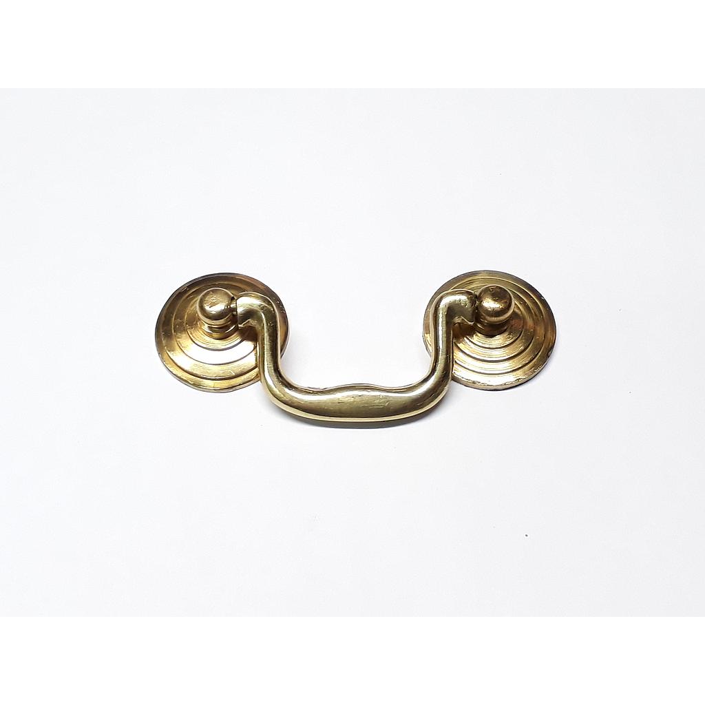 Art.7793-01 Manija 60 mm con rosetas pulido laca