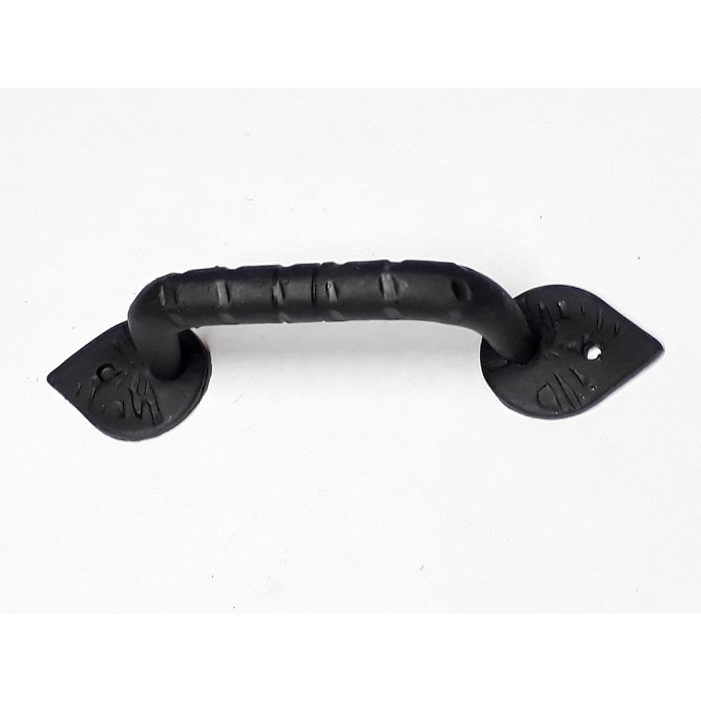 Art.2979 Manija 115 mm puente con nudo negra
