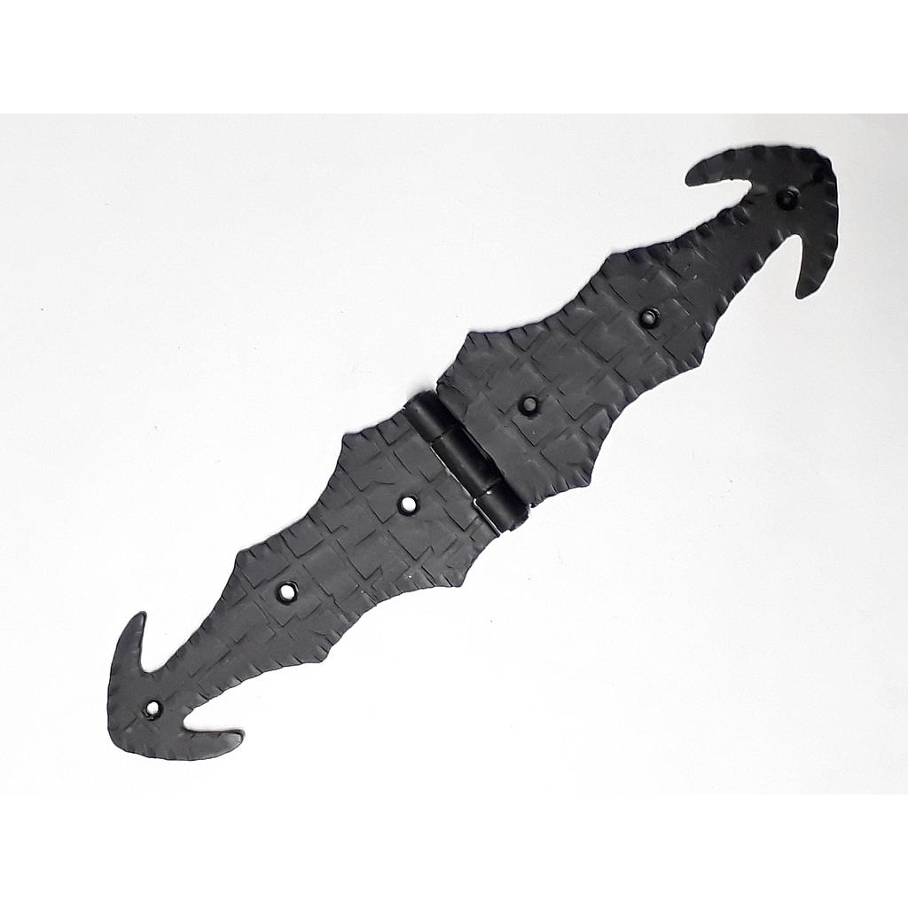 Art.8558 Bisagra doble ala 45x210 mm negra