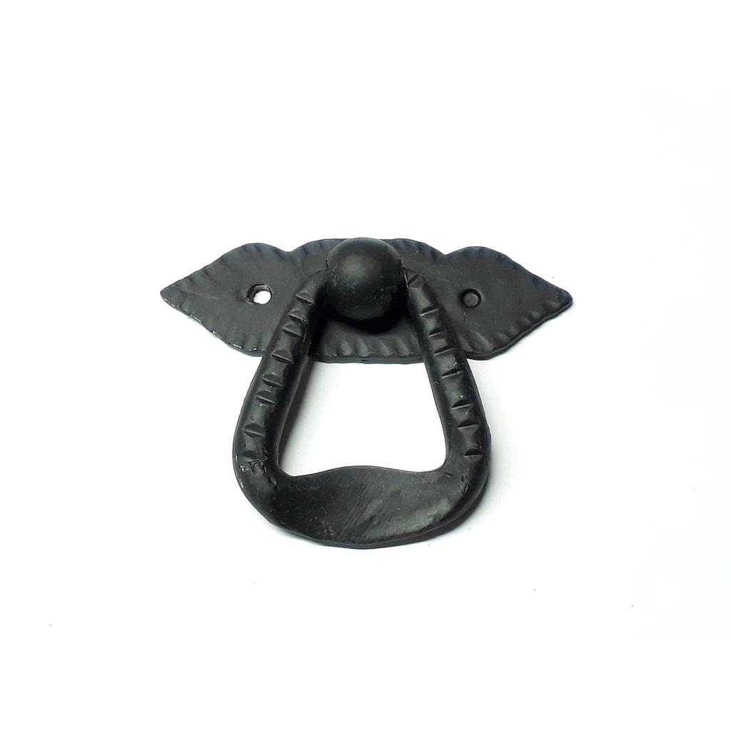 Art.2890 Argolla triangular con base horizontal negra