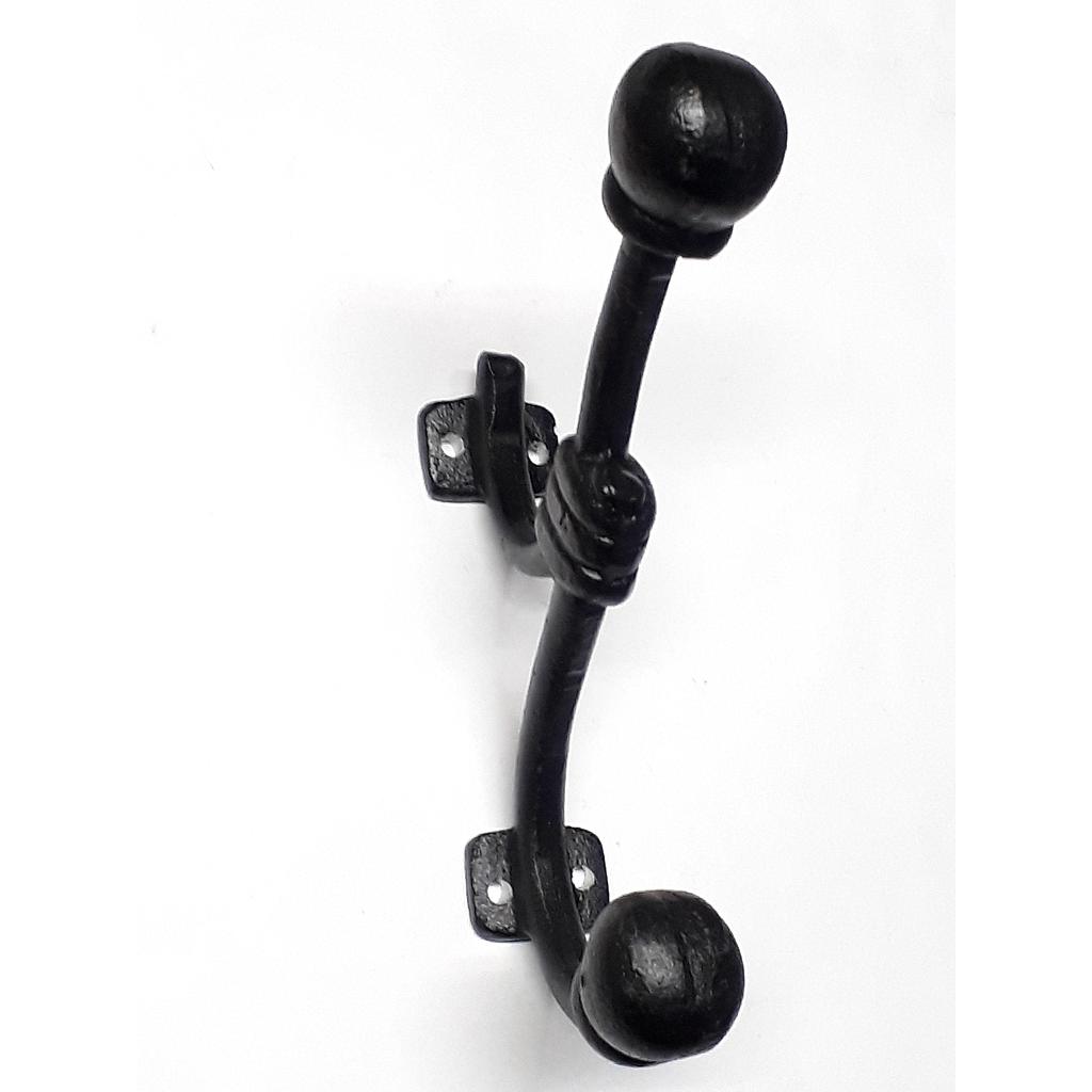 Art.8441 Percha doble pomo negra