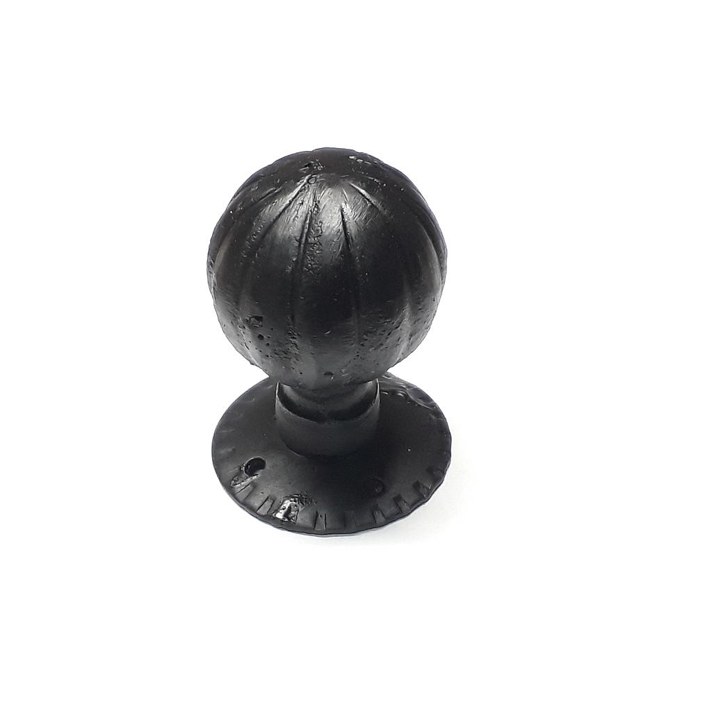 Art.3027-03-CH Pomo 45 mm fijo gajo con roseta negro