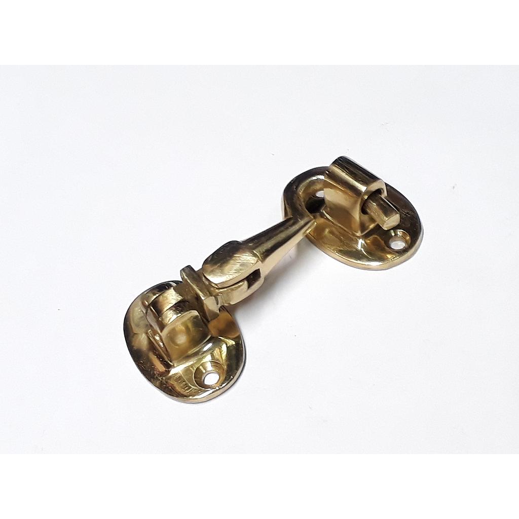 Art.3095/6745-1 Reten 75 mm articulado reforzado contra viento bronce pulido laca