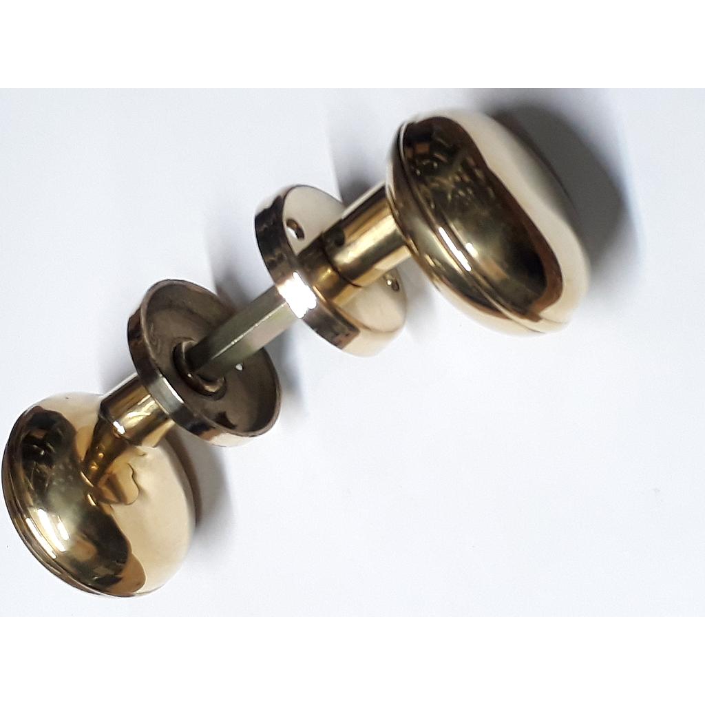 Art.4291/5014-4 Doble Pomo desplazado Aston con rosetas bronce pulido