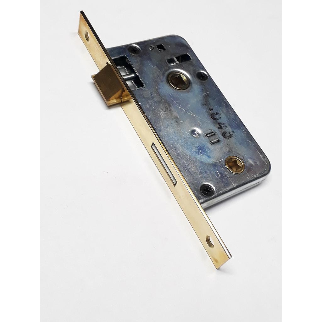 Art.1459/4475-01 Cerradura pasador rectang de baño frente angosto hierro bronceado