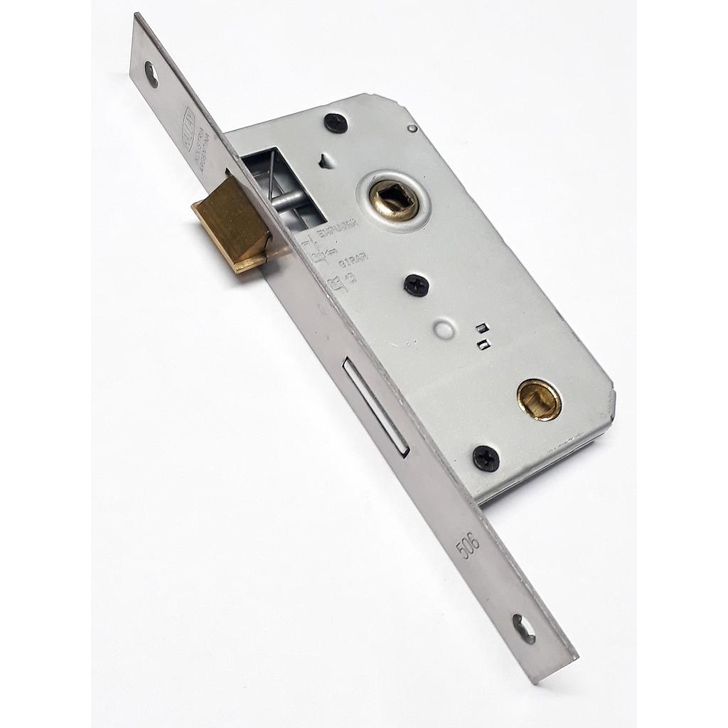 Art.1459/4476 Cerradura pasador rectang de baño frente ancho acero inox