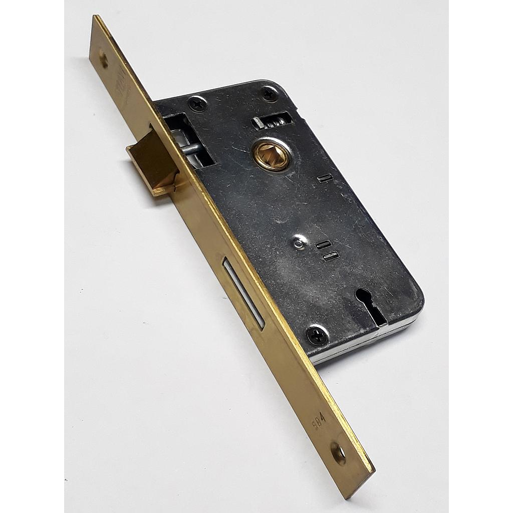 Art.1057/5082 Cerradura comun pasador rectang frente ancho bronce pulido