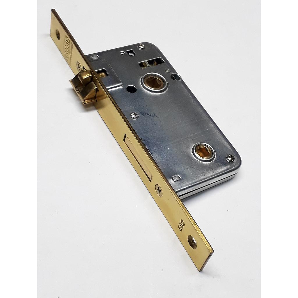 Art.1886/3261-1 Cerradura para baño pasador rectang frente ancho bronce pulido Pestillo Partido