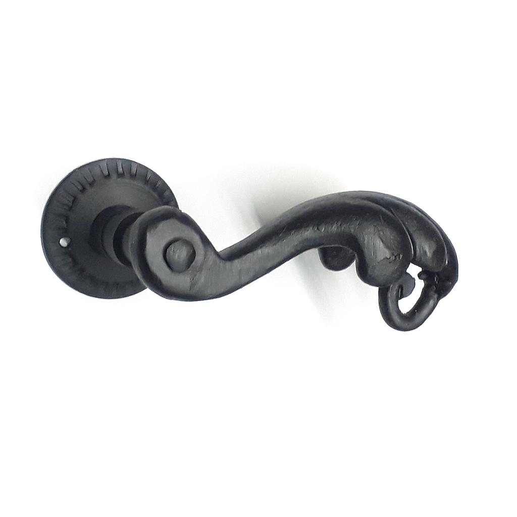 Art.3079-1 Doble Balancin Hoja Curva con rosetas negro