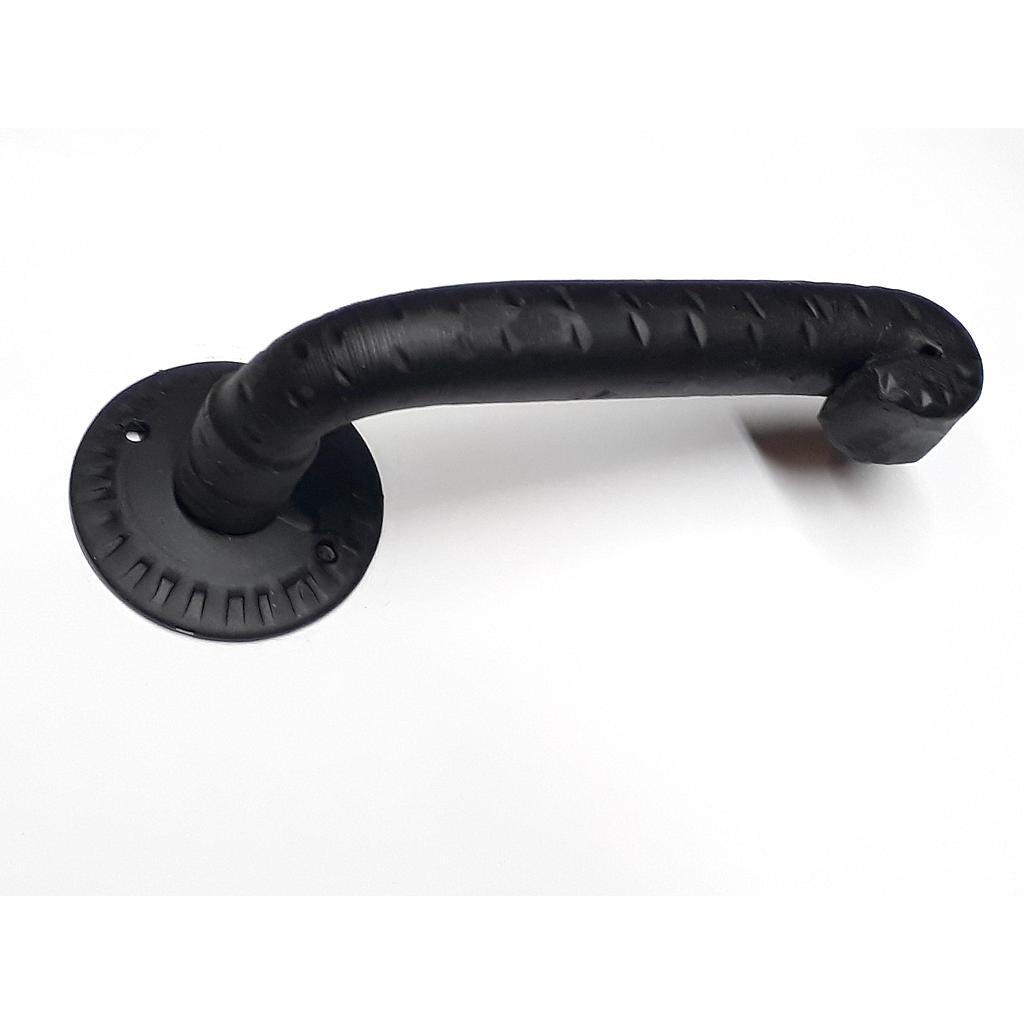 Art.7697 Doble Balancin Rulo Achatado con rosetas negro