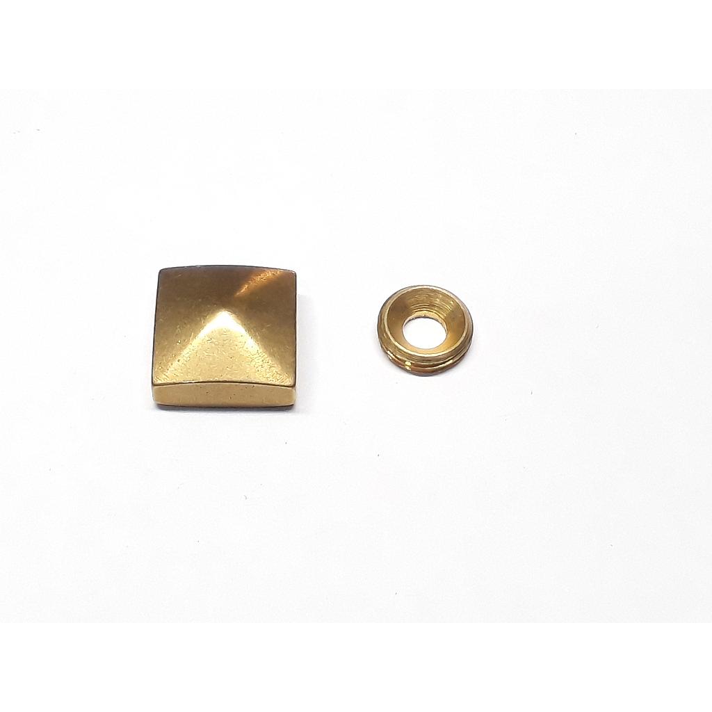 Art.3464/7860-15 Embellecedor 15x15 mm bronce pulido