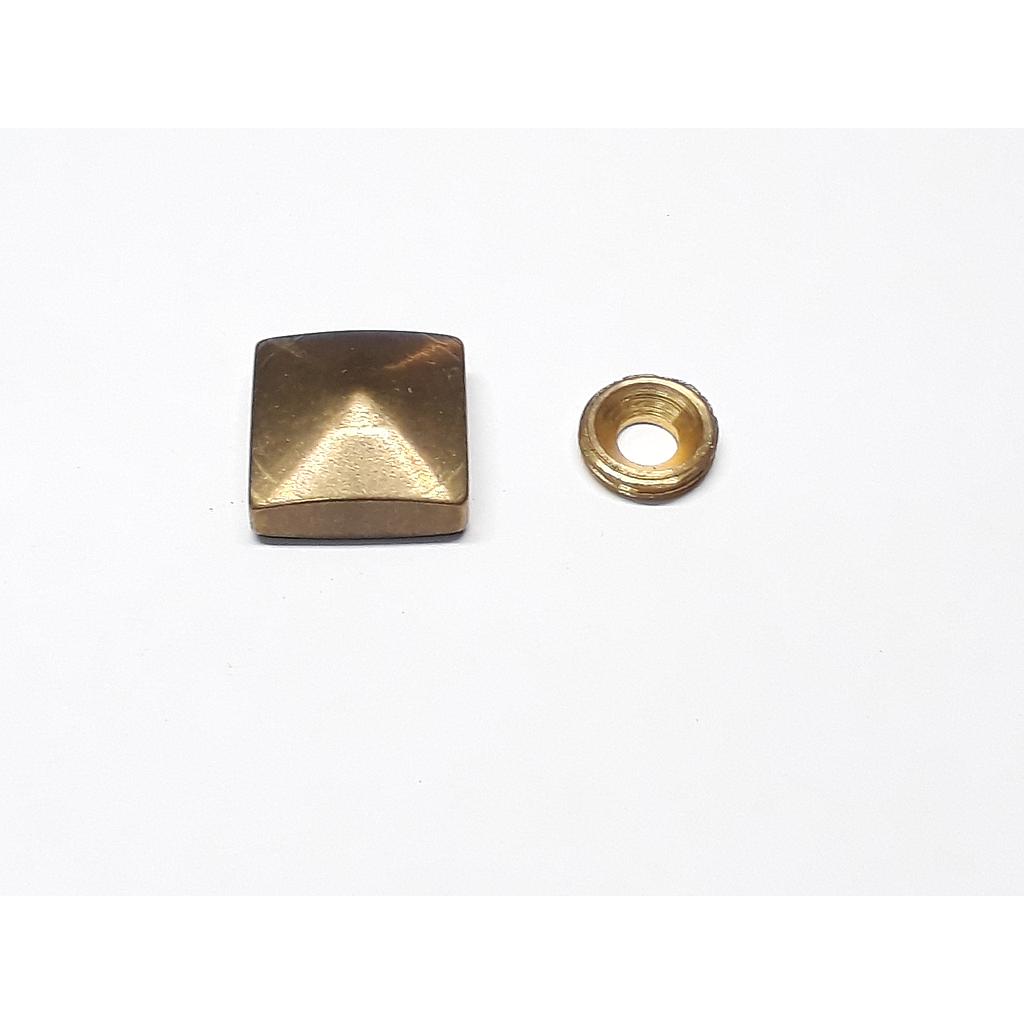 Art.3464/7860-19 Embellecedor 19x19 mm bronce pulido