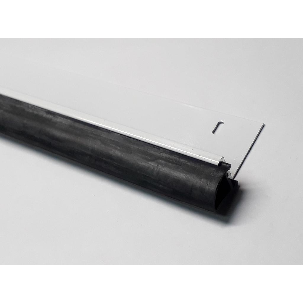 Art.3516/7394-02 Jgo x 2 zocalos para porton levadizo fijo 1200 mm c/u aluminio blanco