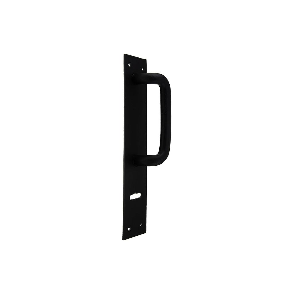 Art.8615   Manijón Liso desplazado con plaqueta Negro