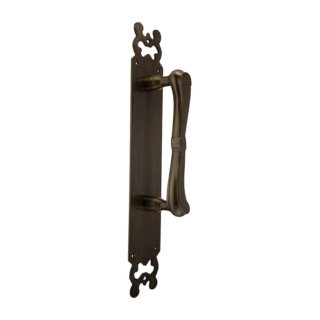Art.5631   Manijón Trocadero con plaqueta Trébol bronce florentino