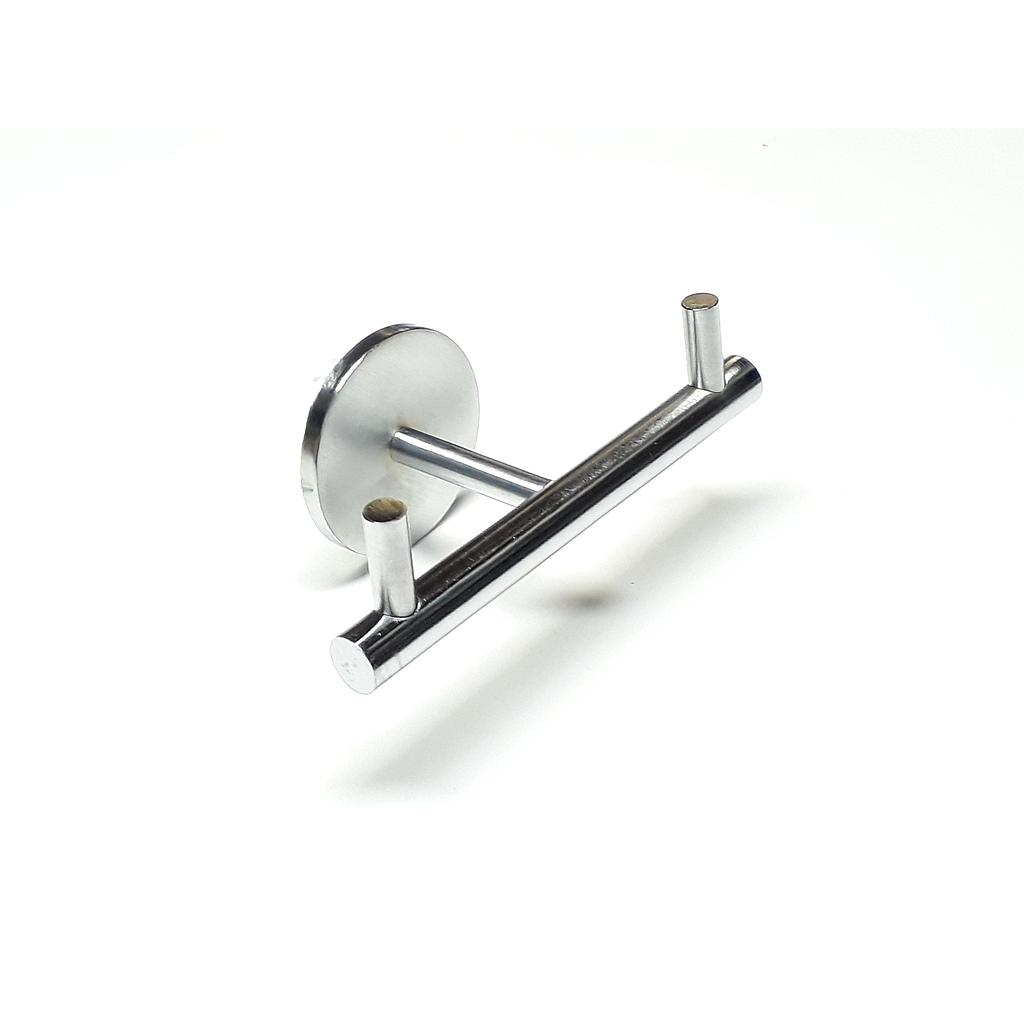 Art.8397-02 Percha doble Alexia bronce acerado