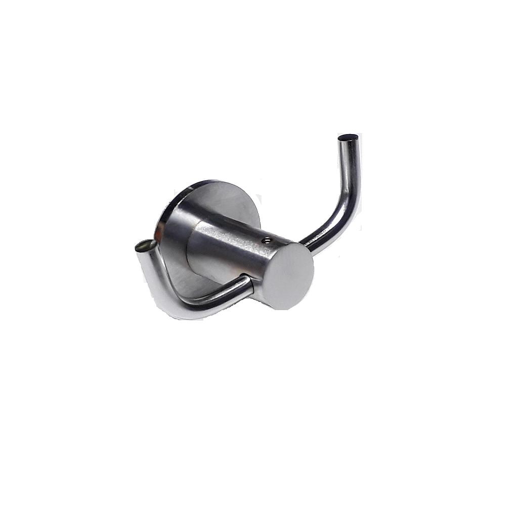 Art.7995-02 Percha doble Nidri bronce acerado