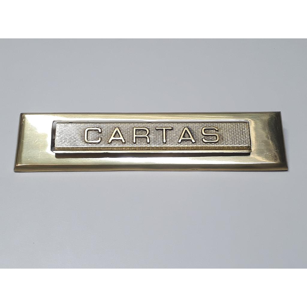 Art.1205/3282 Frente buzón 225x55 mm bronce pulido
