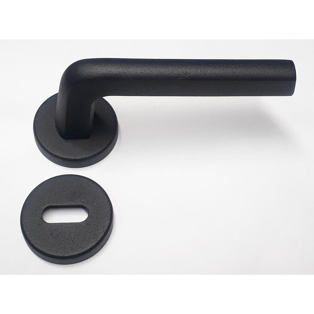 Art.6273/6277-01 Doble balancin Anto con rosetas y bocallaves Negro