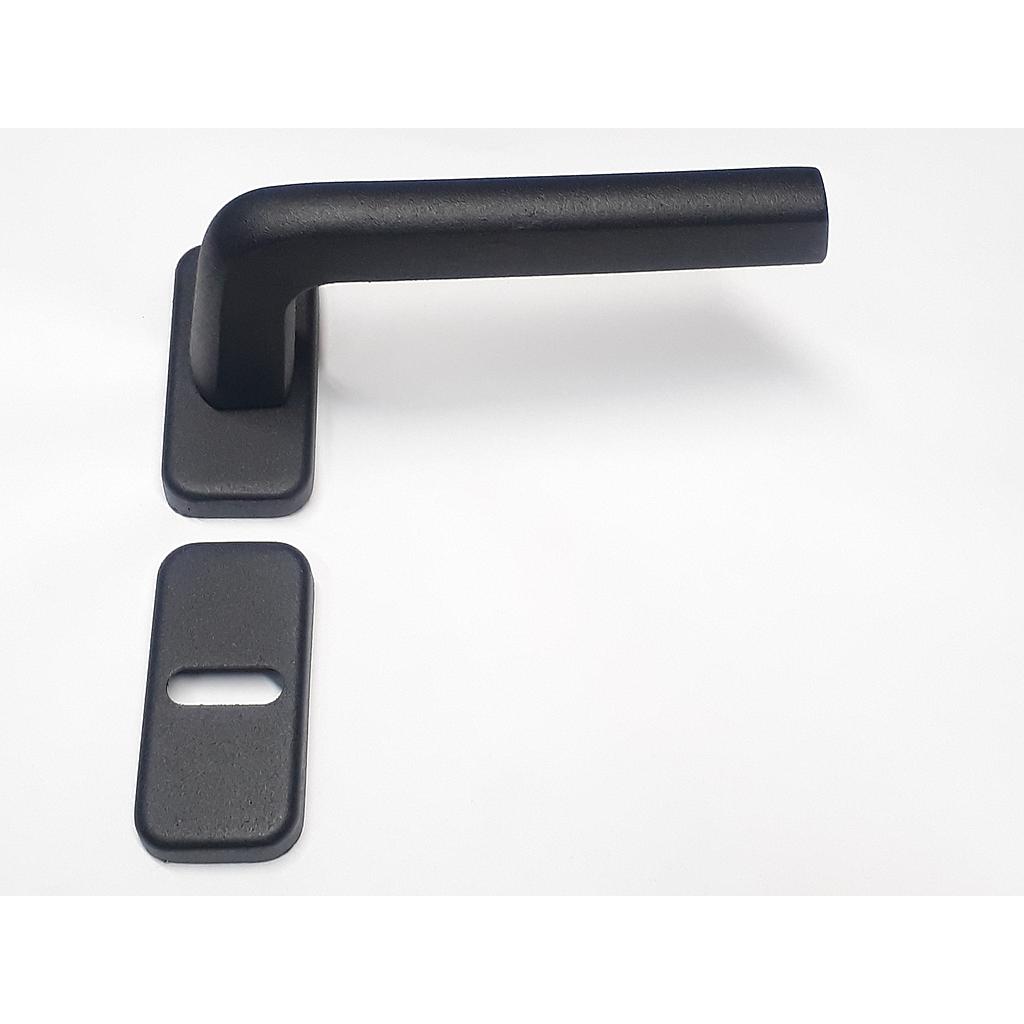 Art.6273/6277-02 Doble balancin Anto con rosetas y bocallaves Oval Negro
