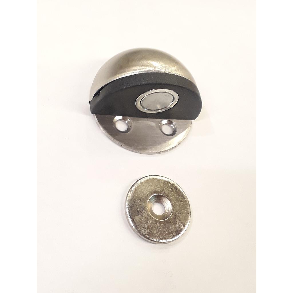 Art.6731/8697-01 Tope con reten magnetico Puerta a piso con goma satinado