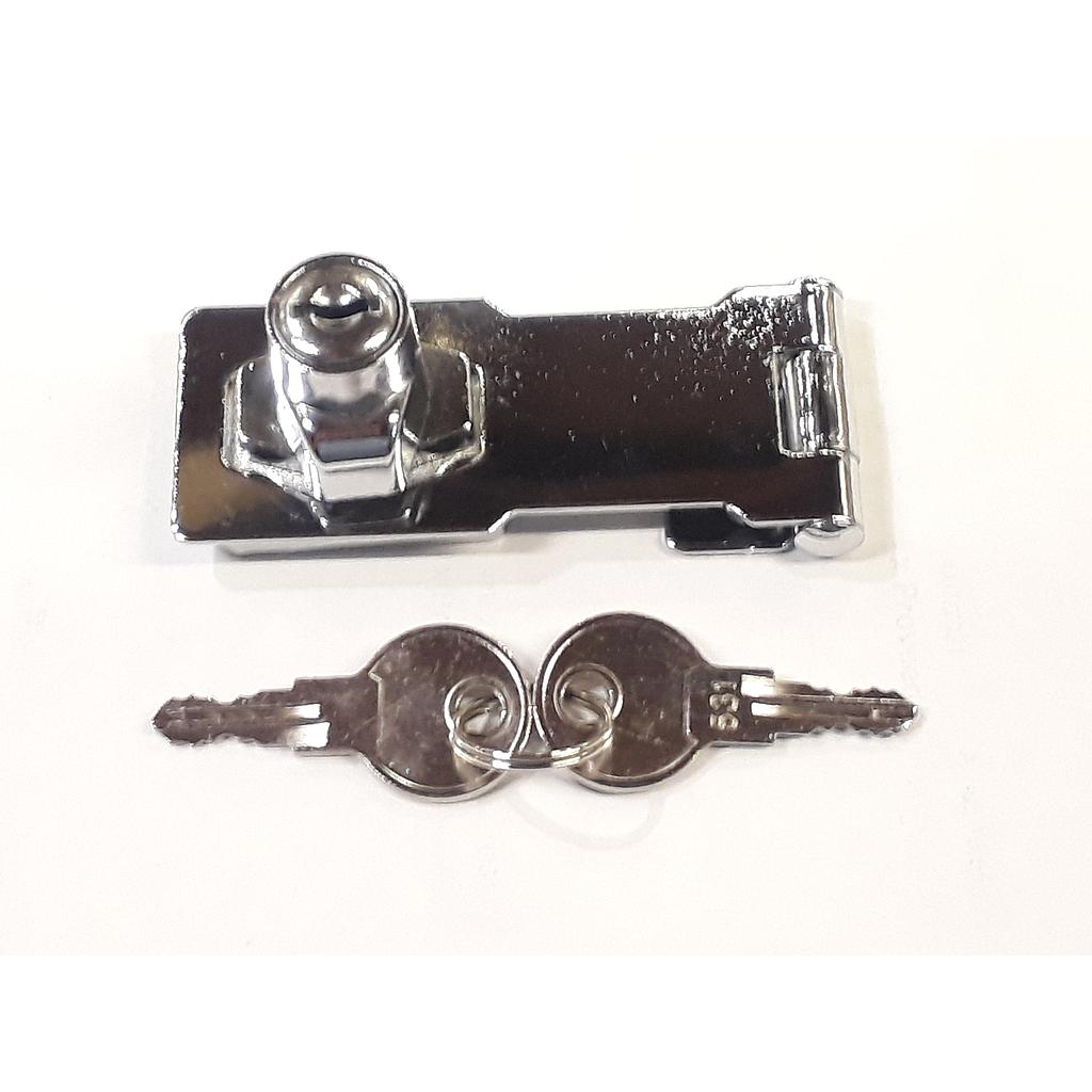 Art.3450/6757 Cerradura porta candado cromo con llave