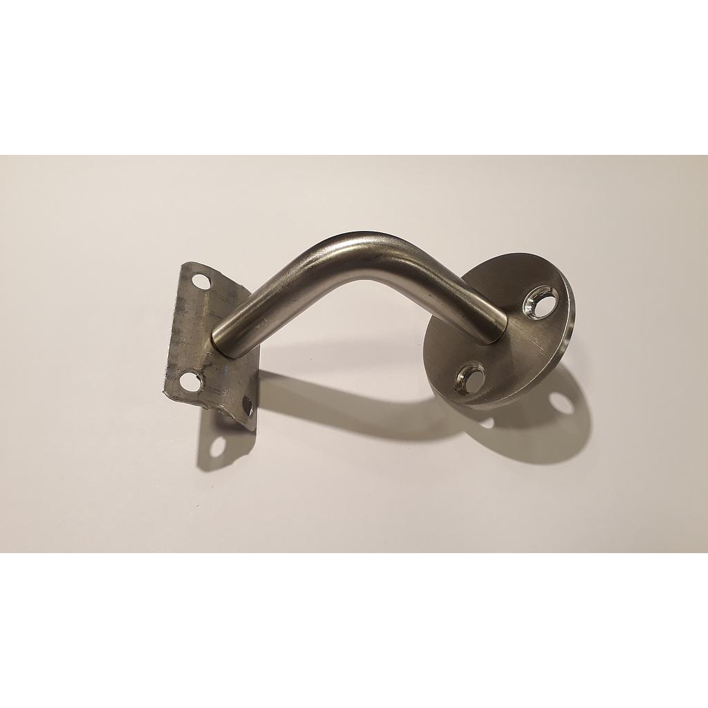 Art.1182/1935 Soporte pasamano curvo con base para atornillar acero